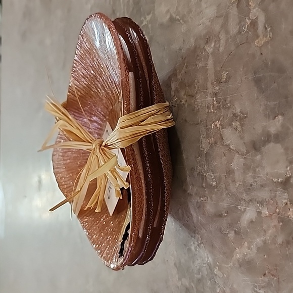 NEW Akcam Turkish glass, pink sparkle heart-shaped dishes. 3 piece set - Picture 4 of 6